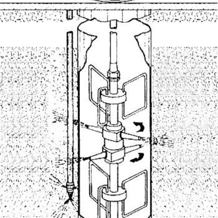 Eine Zeichnung einer Brunnenregenerierung